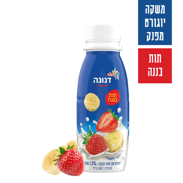 דנונה לשתייה תות בננה 1.5% שטראוס