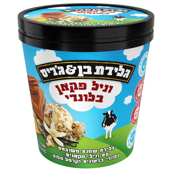 וניל פקאן בלונדי גלידת בן&גריס