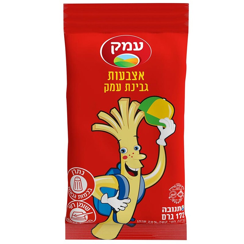 גבינה צהובה אצבעות עמק 28% שומן 172 גרם