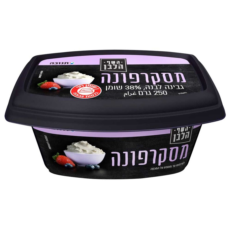 מסקרפונה 38% שומן השף הלבן 250 גרם תנובה