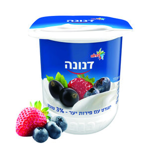 דנונה יוגורט עם פירות יער 3% 150 גרם