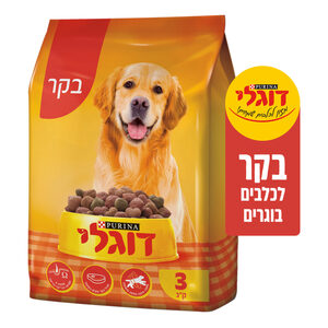 דוגלי מזון לכלבים בוגרים בקר חיות